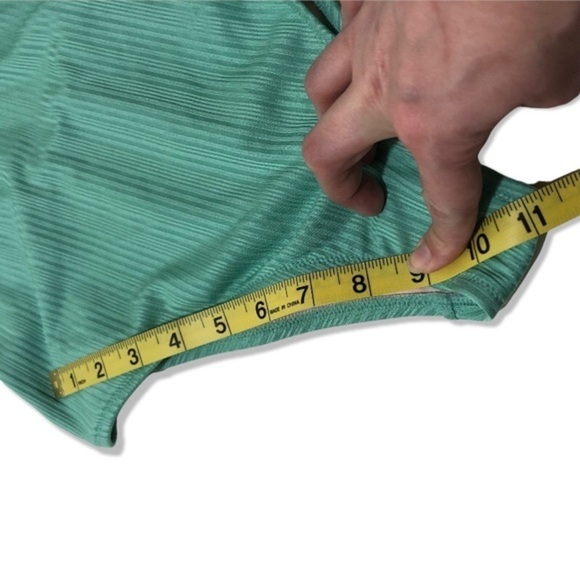 NWOT Aqua Turquoise Blue Green Ribbed Push Up Cups Swimsuit One Piece New - Picture 7 of 9